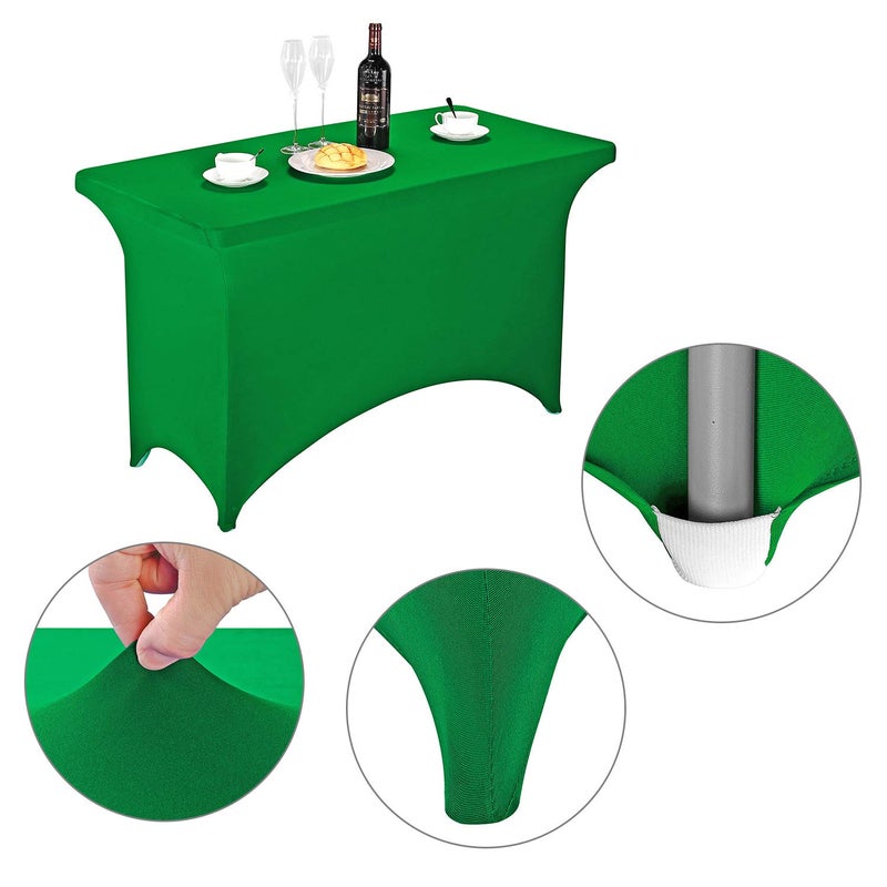 LZY Spandex Fitted Stretch Table Cover for 4ft or 6ft or 8ft Folding Table, Rectangular Cocktail Tablecloth, Perfect for Party or Banquet - Image 3